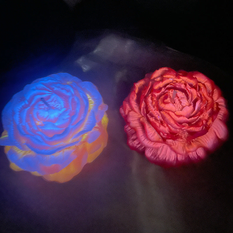 Peony Flower Luminous Fluorescence Low Temperature Candles