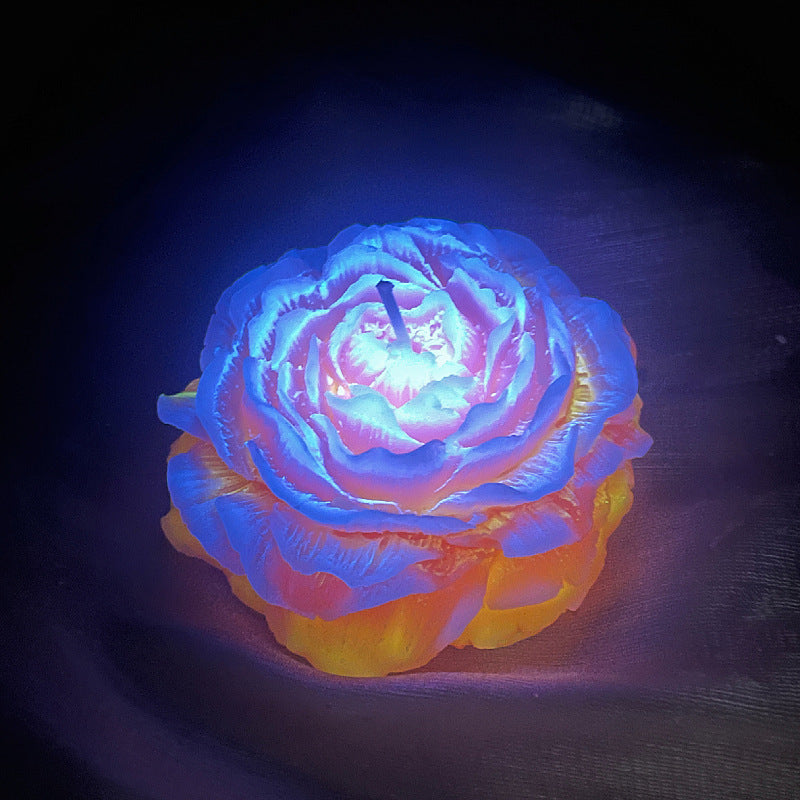 Peony Flower Luminous Fluorescence Low Temperature Candles