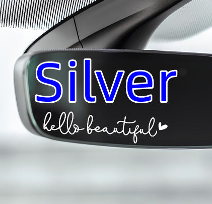 Hello Beautiful Car Rearview Mirror Stickers