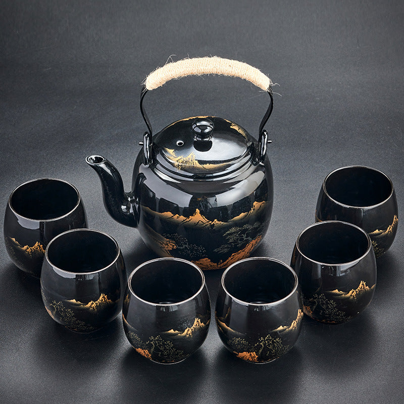 Ceramic Kettle Tea Cup Complete Set