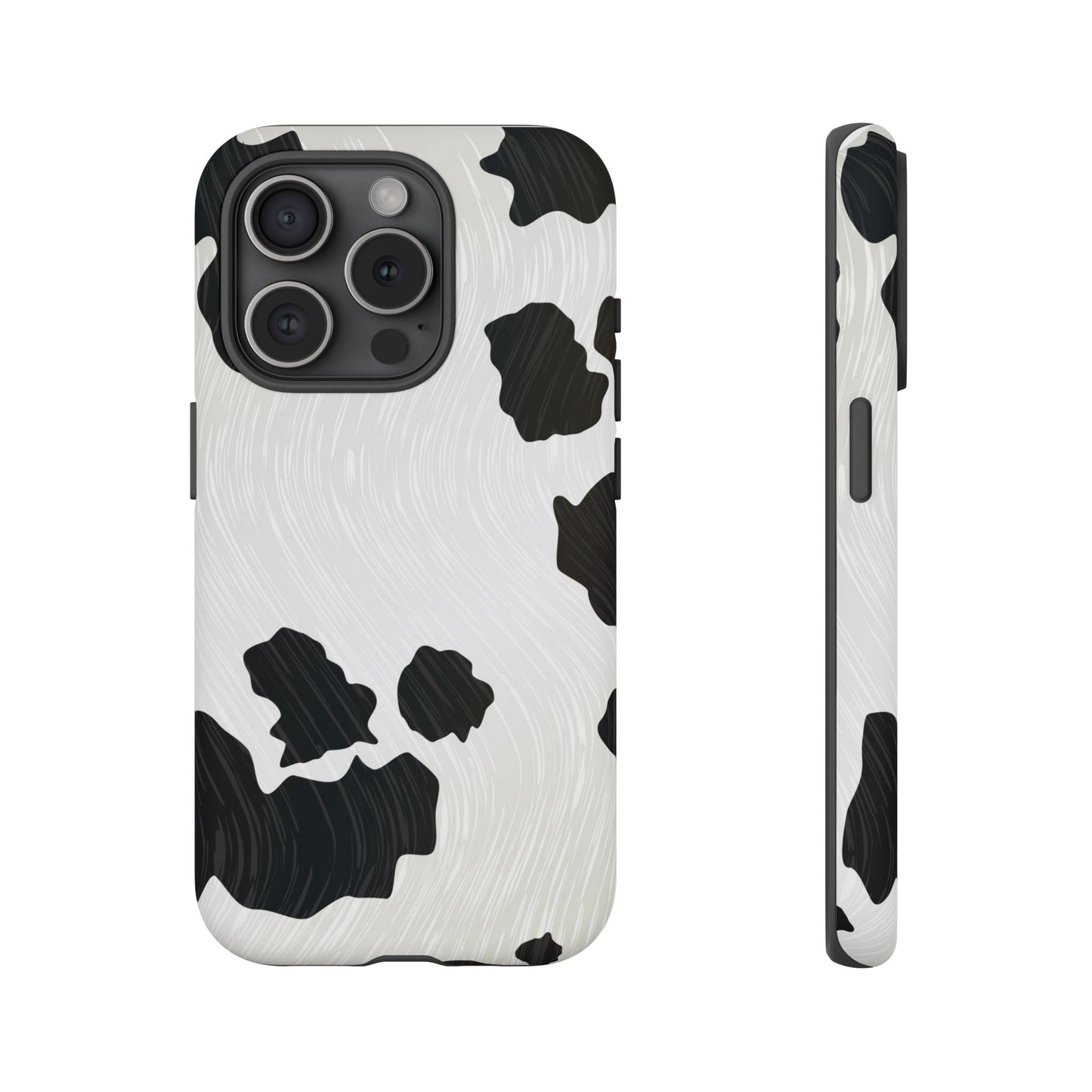 Phone Case, Cow Print Tough Case for iPhone/Samsung, Animal Print Protective Cover, Farmhouse Chic Accessories, Cow Lover Gifts