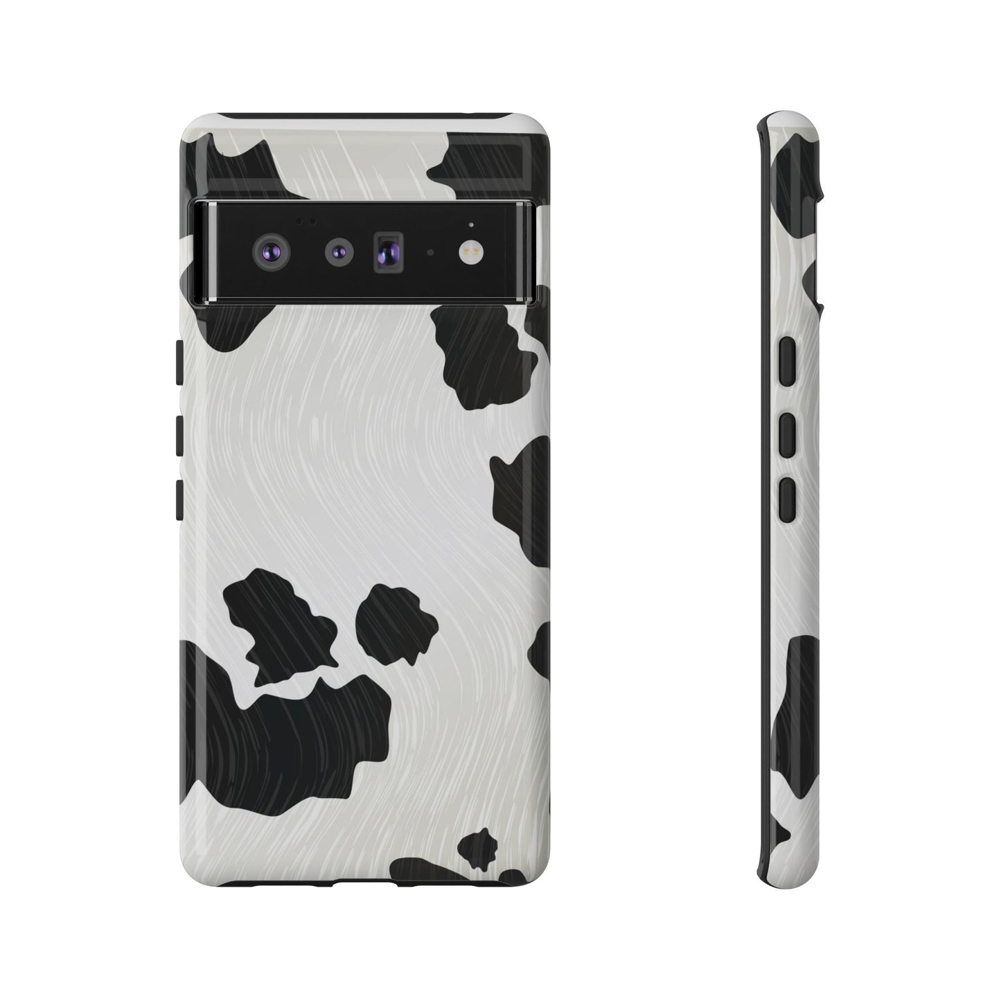 Phone Case, Cow Print Tough Case for iPhone/Samsung, Animal Print Protective Cover, Farmhouse Chic Accessories, Cow Lover Gifts