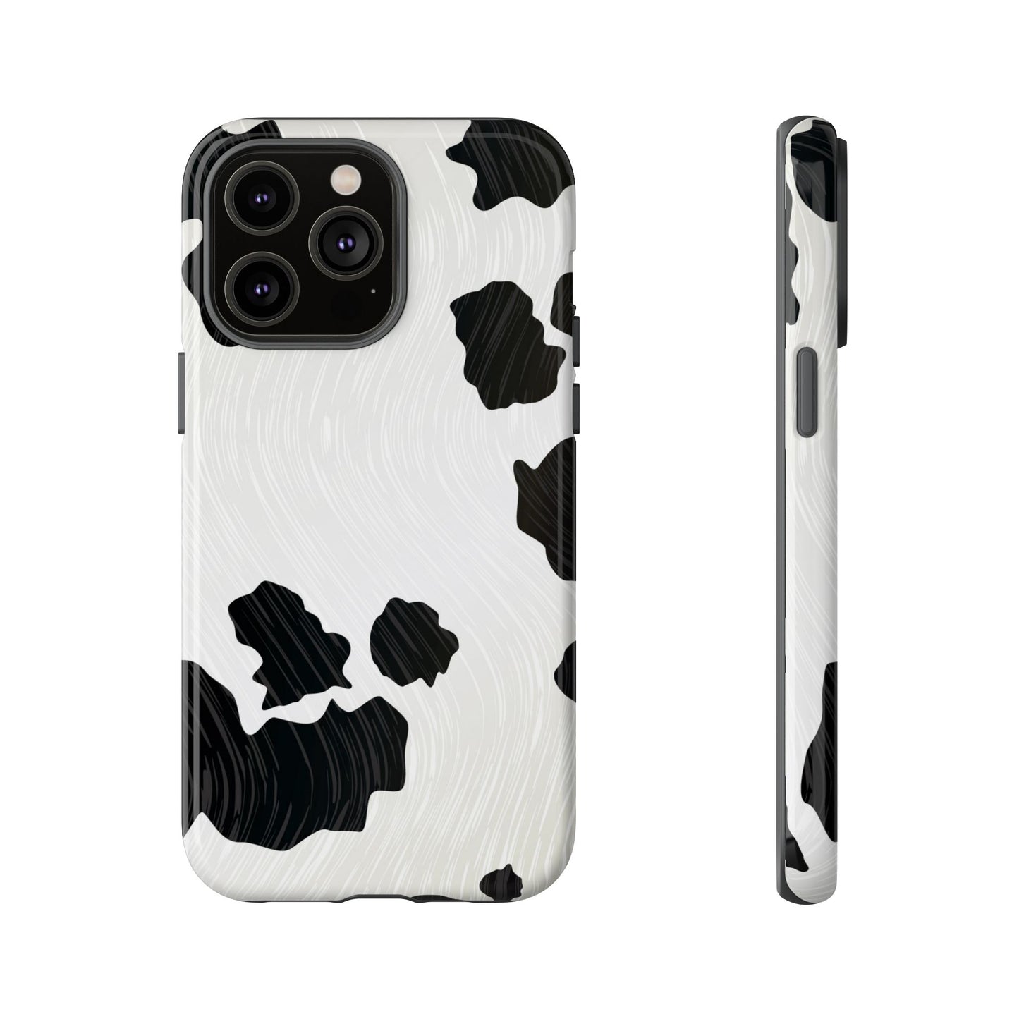 Phone Case, Cow Print Tough Case for iPhone/Samsung, Animal Print Protective Cover, Farmhouse Chic Accessories, Cow Lover Gifts