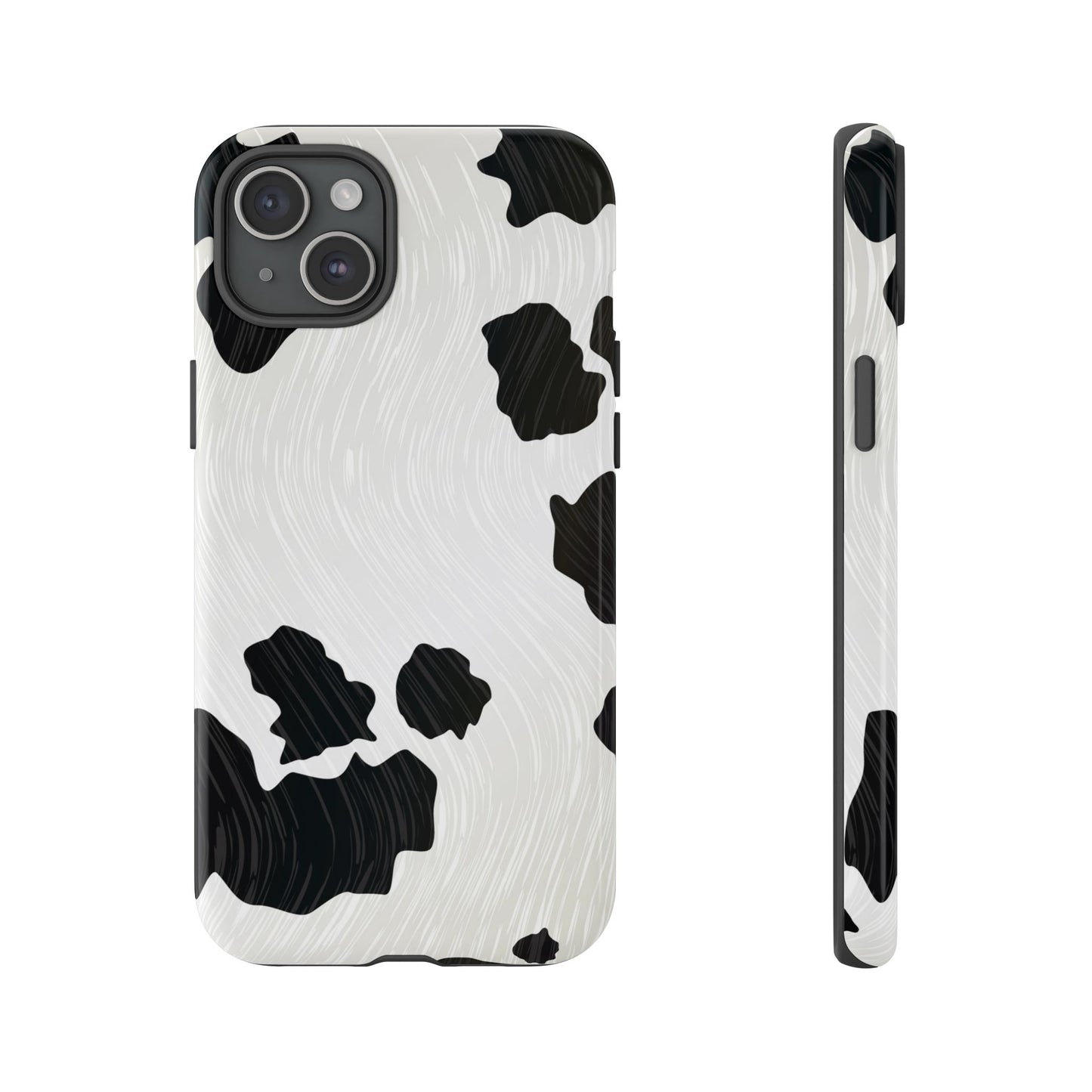 Phone Case, Cow Print Tough Case for iPhone/Samsung, Animal Print Protective Cover, Farmhouse Chic Accessories, Cow Lover Gifts