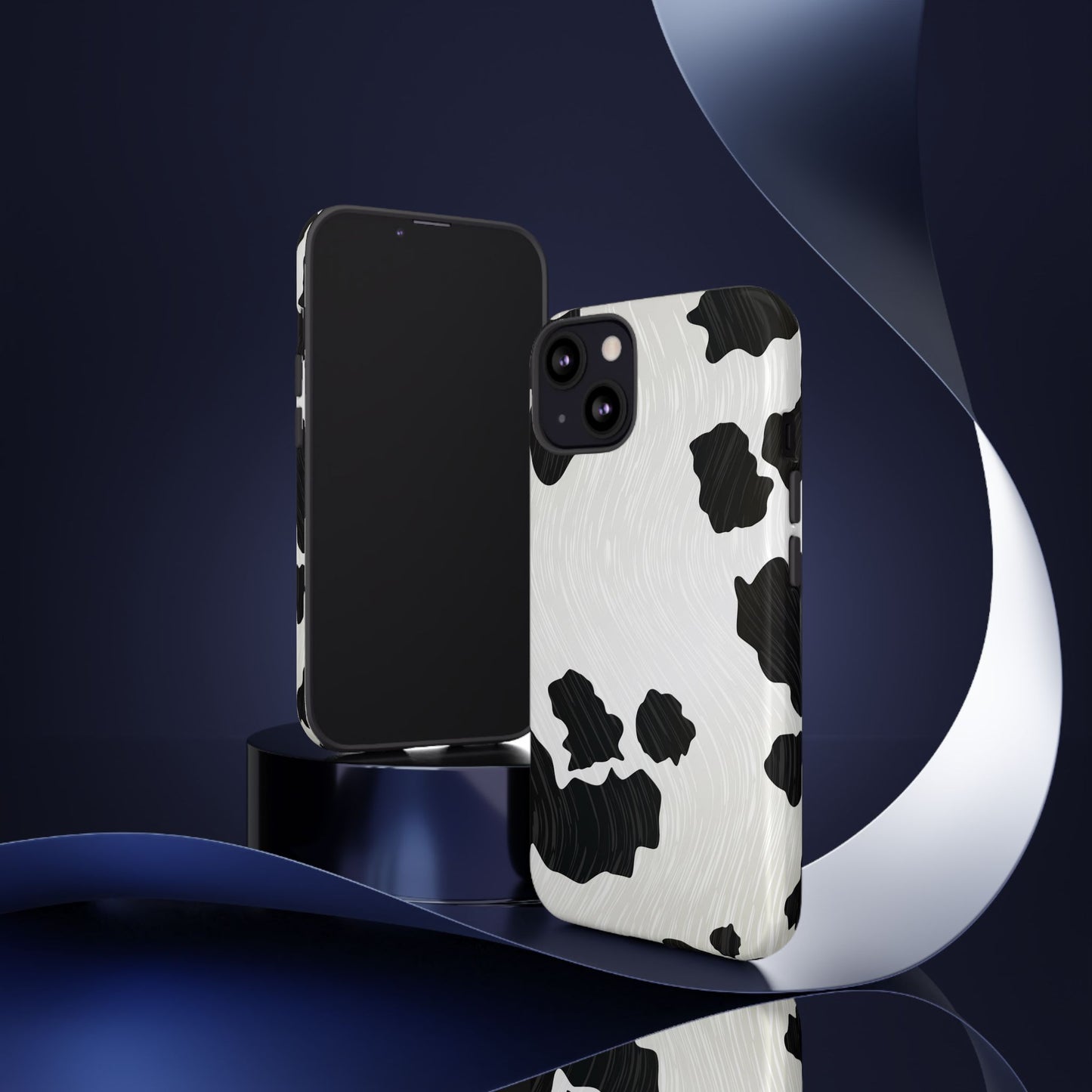 Phone Case, Cow Print Tough Case for iPhone/Samsung, Animal Print Protective Cover, Farmhouse Chic Accessories, Cow Lover Gifts