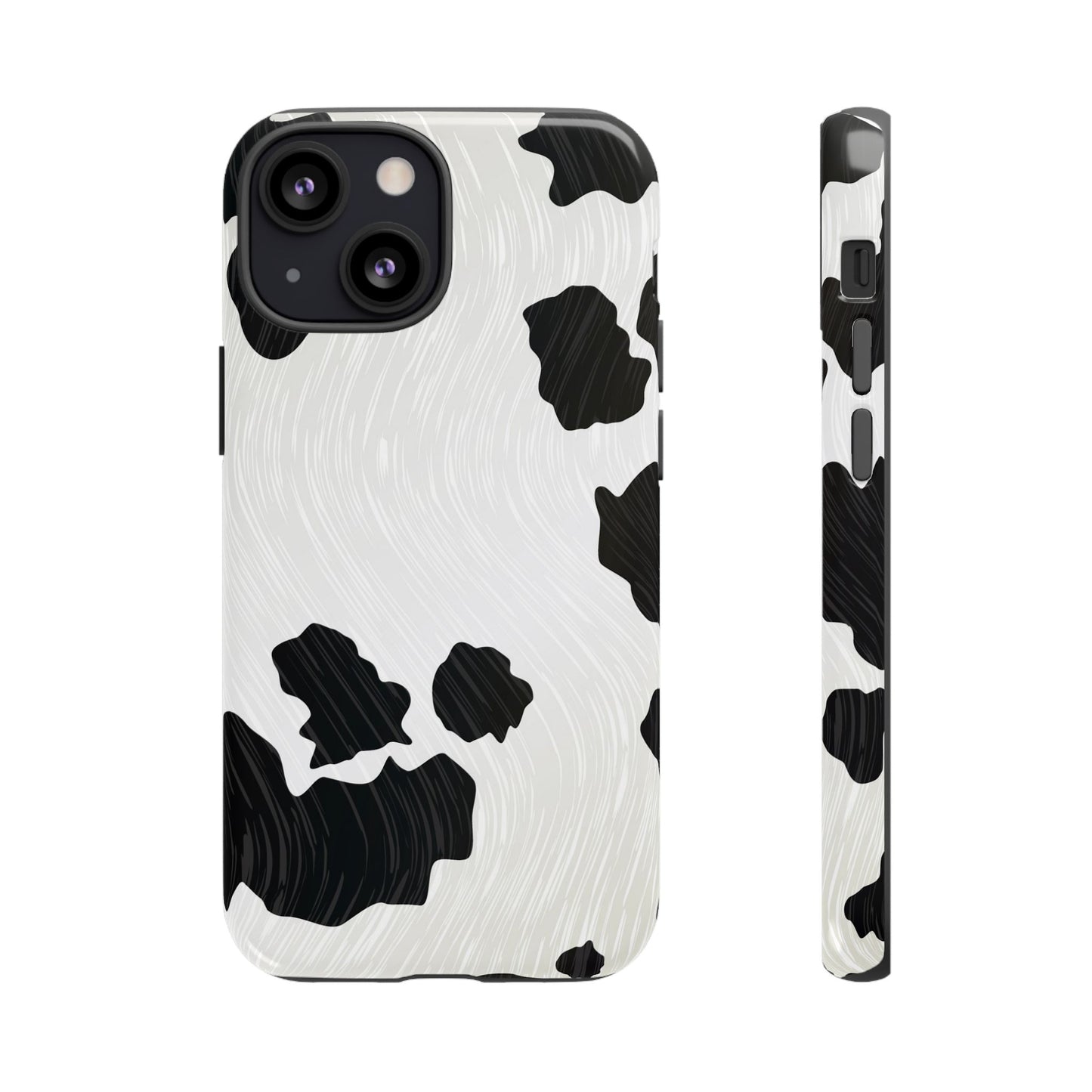 Phone Case, Cow Print Tough Case for iPhone/Samsung, Animal Print Protective Cover, Farmhouse Chic Accessories, Cow Lover Gifts