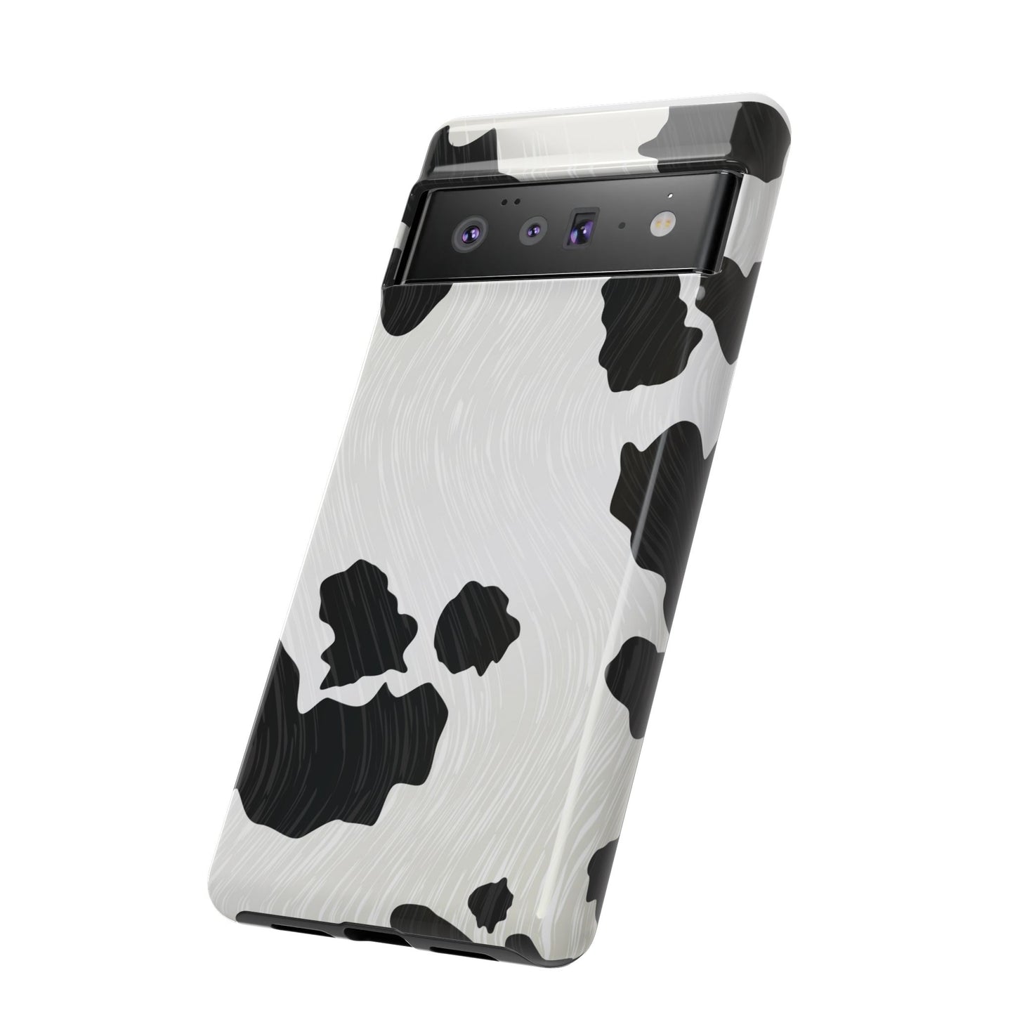 Phone Case, Cow Print Tough Case for iPhone/Samsung, Animal Print Protective Cover, Farmhouse Chic Accessories, Cow Lover Gifts