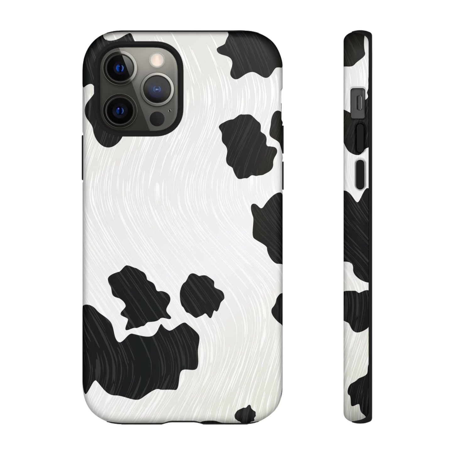 Phone Case, Cow Print Tough Case for iPhone/Samsung, Animal Print Protective Cover, Farmhouse Chic Accessories, Cow Lover Gifts