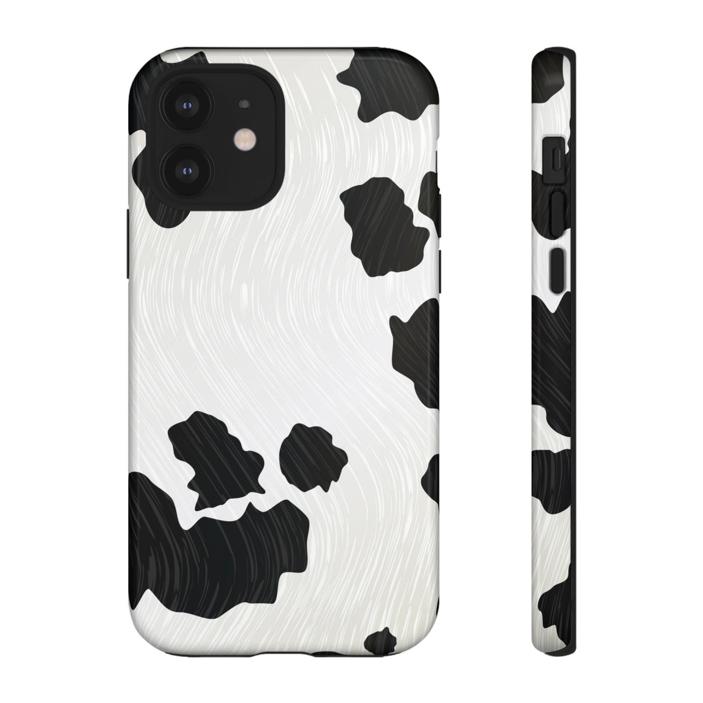 Phone Case, Cow Print Tough Case for iPhone/Samsung, Animal Print Protective Cover, Farmhouse Chic Accessories, Cow Lover Gifts