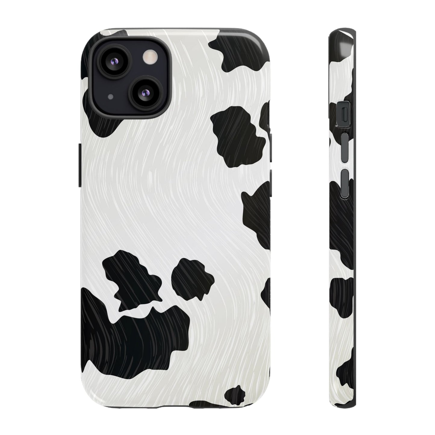 Phone Case, Cow Print Tough Case for iPhone/Samsung, Animal Print Protective Cover, Farmhouse Chic Accessories, Cow Lover Gifts