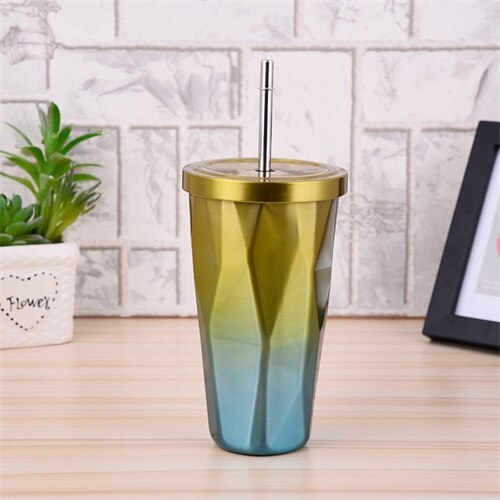 Stainless steel diamond sippy cup portable cup