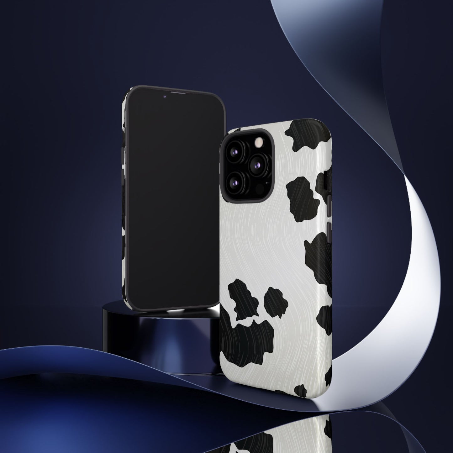 Phone Case, Cow Print Tough Case for iPhone/Samsung, Animal Print Protective Cover, Farmhouse Chic Accessories, Cow Lover Gifts