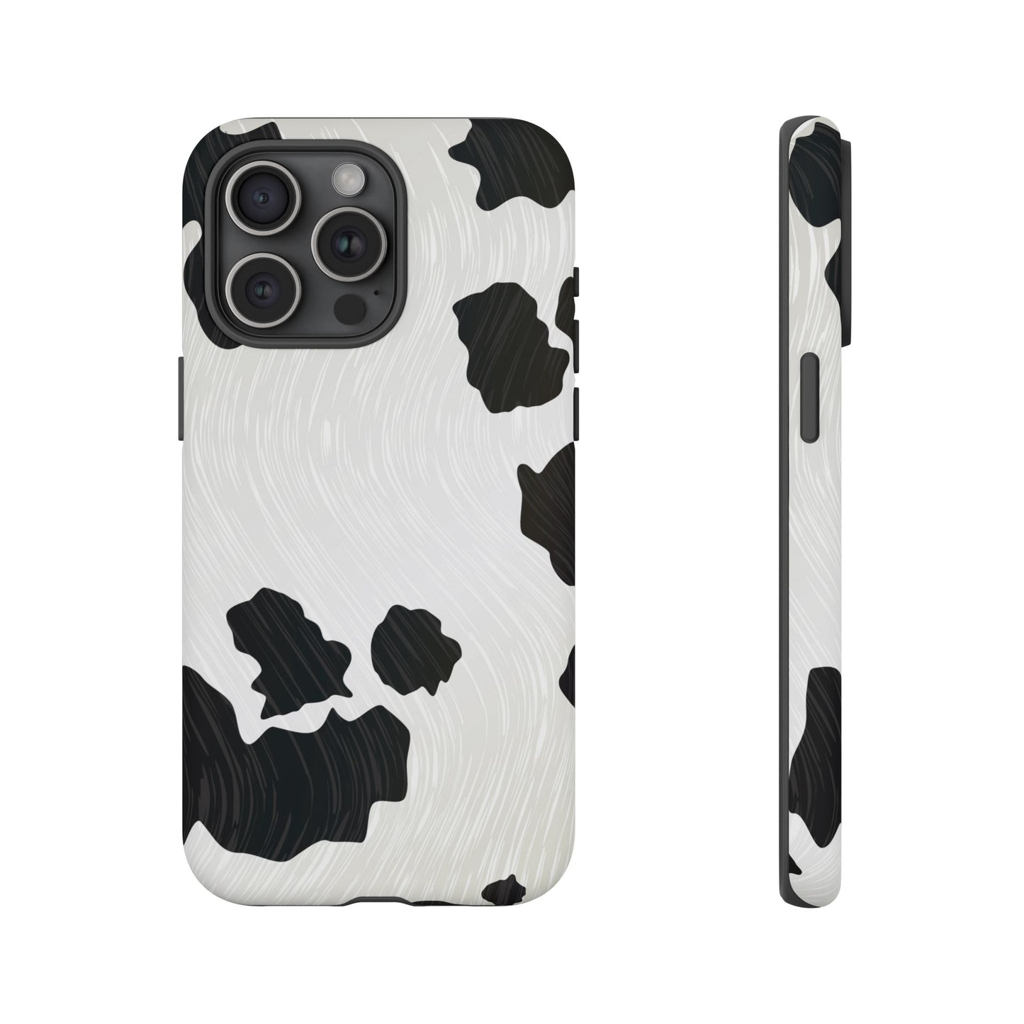 Phone Case, Cow Print Tough Case for iPhone/Samsung, Animal Print Protective Cover, Farmhouse Chic Accessories, Cow Lover Gifts