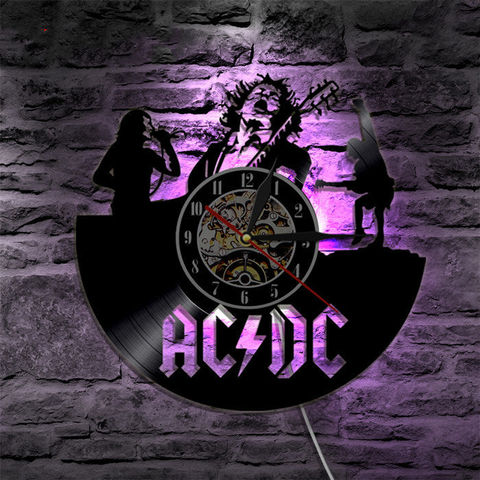 AC/DC Vinyl rock wall clock