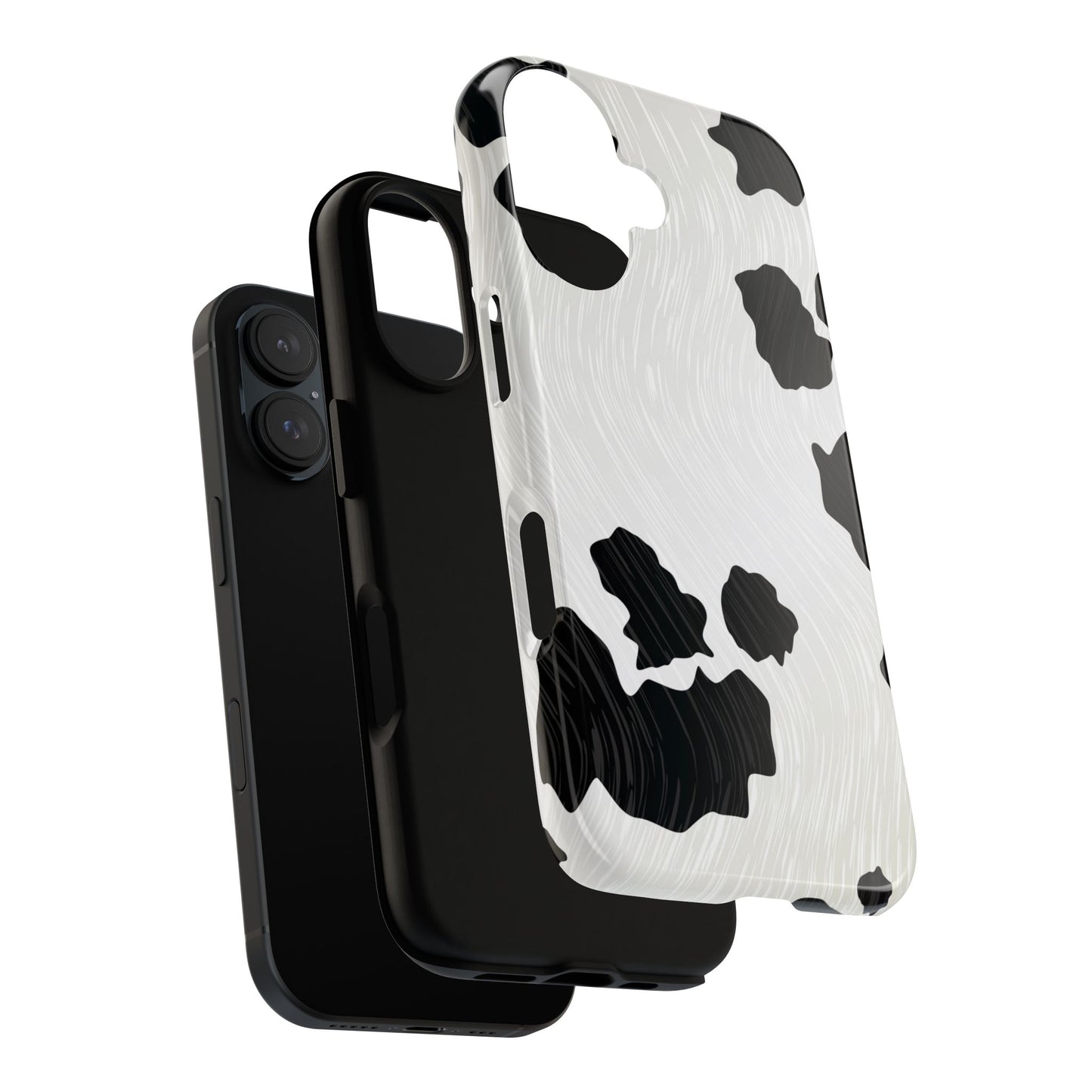 Phone Case, Cow Print Tough Case for iPhone/Samsung, Animal Print Protective Cover, Farmhouse Chic Accessories, Cow Lover Gifts