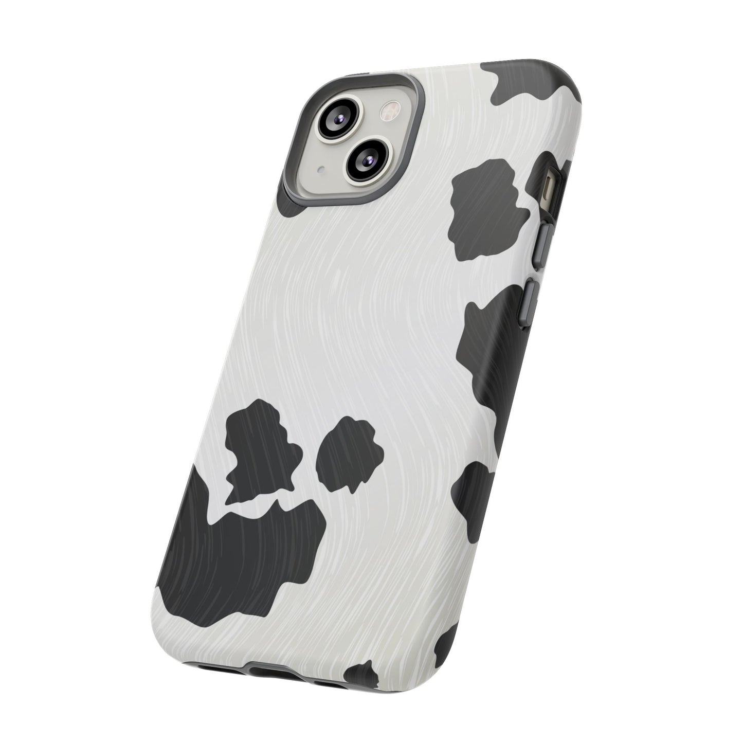 Phone Case, Cow Print Tough Case for iPhone/Samsung, Animal Print Protective Cover, Farmhouse Chic Accessories, Cow Lover Gifts