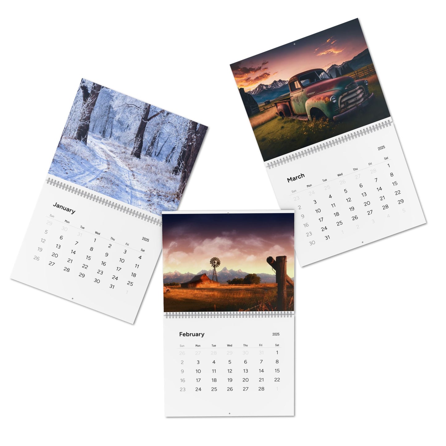 2025 Farm Ranch Calendar - Rustic Farmhouse Photography, Country Life Wall Decor, Perfect Gift for Farmers Animal Lover