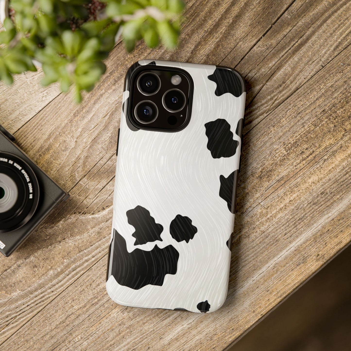 Phone Case, Cow Print Tough Case for iPhone/Samsung, Animal Print Protective Cover, Farmhouse Chic Accessories, Cow Lover Gifts