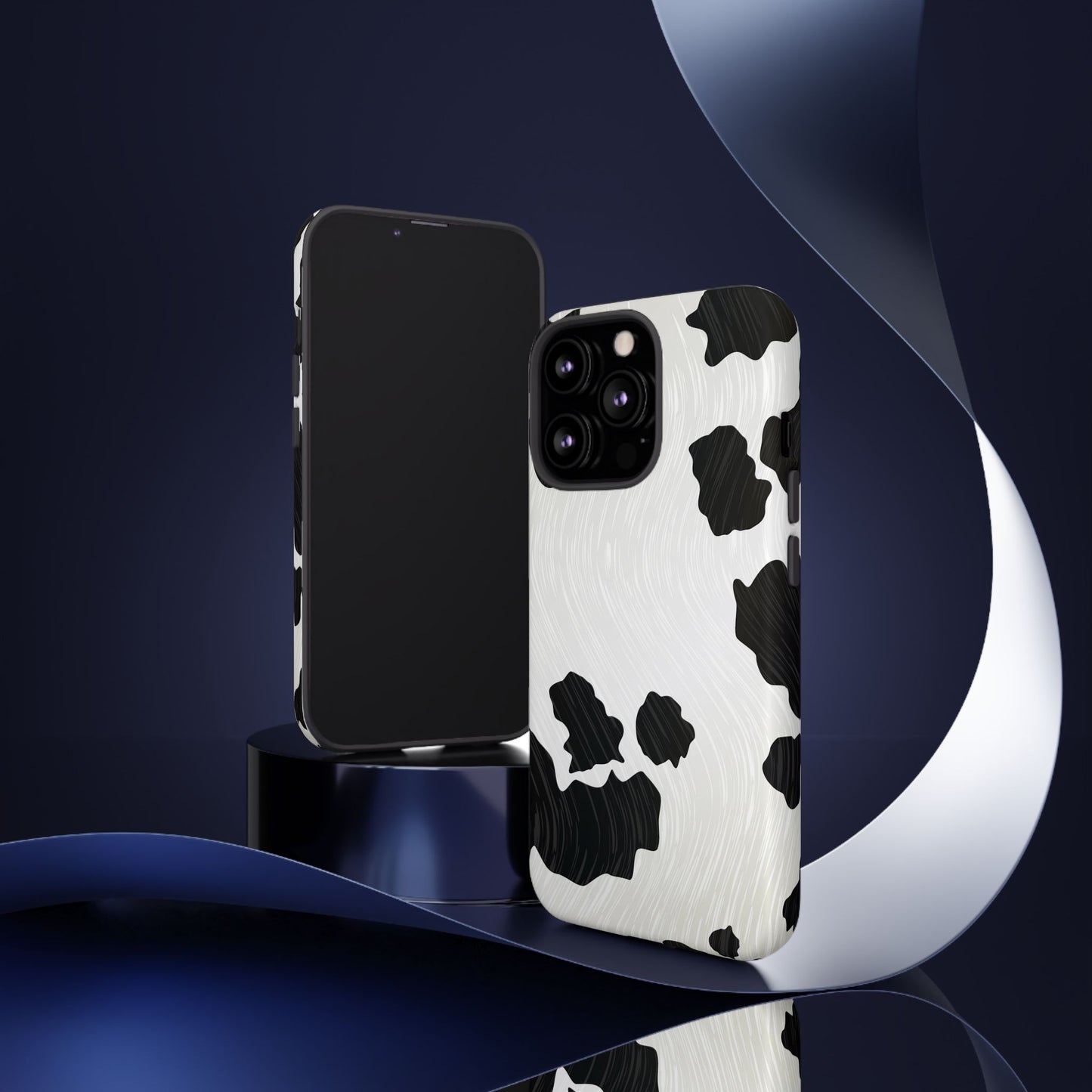 Phone Case, Cow Print Tough Case for iPhone/Samsung, Animal Print Protective Cover, Farmhouse Chic Accessories, Cow Lover Gifts