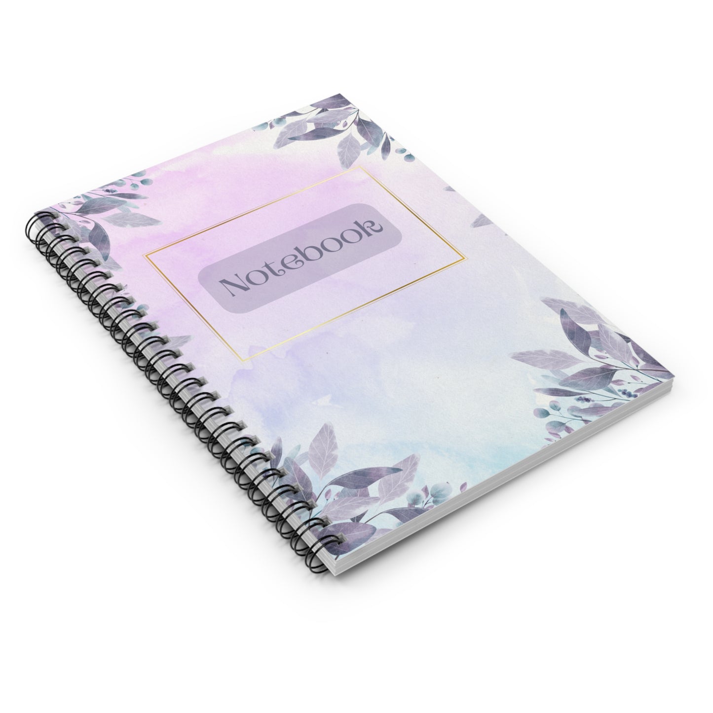 Watercolor Spiral Notebook - Ruled Line, Purple Blue Journal, Writing Pad, Creative Stationery, School Supplies