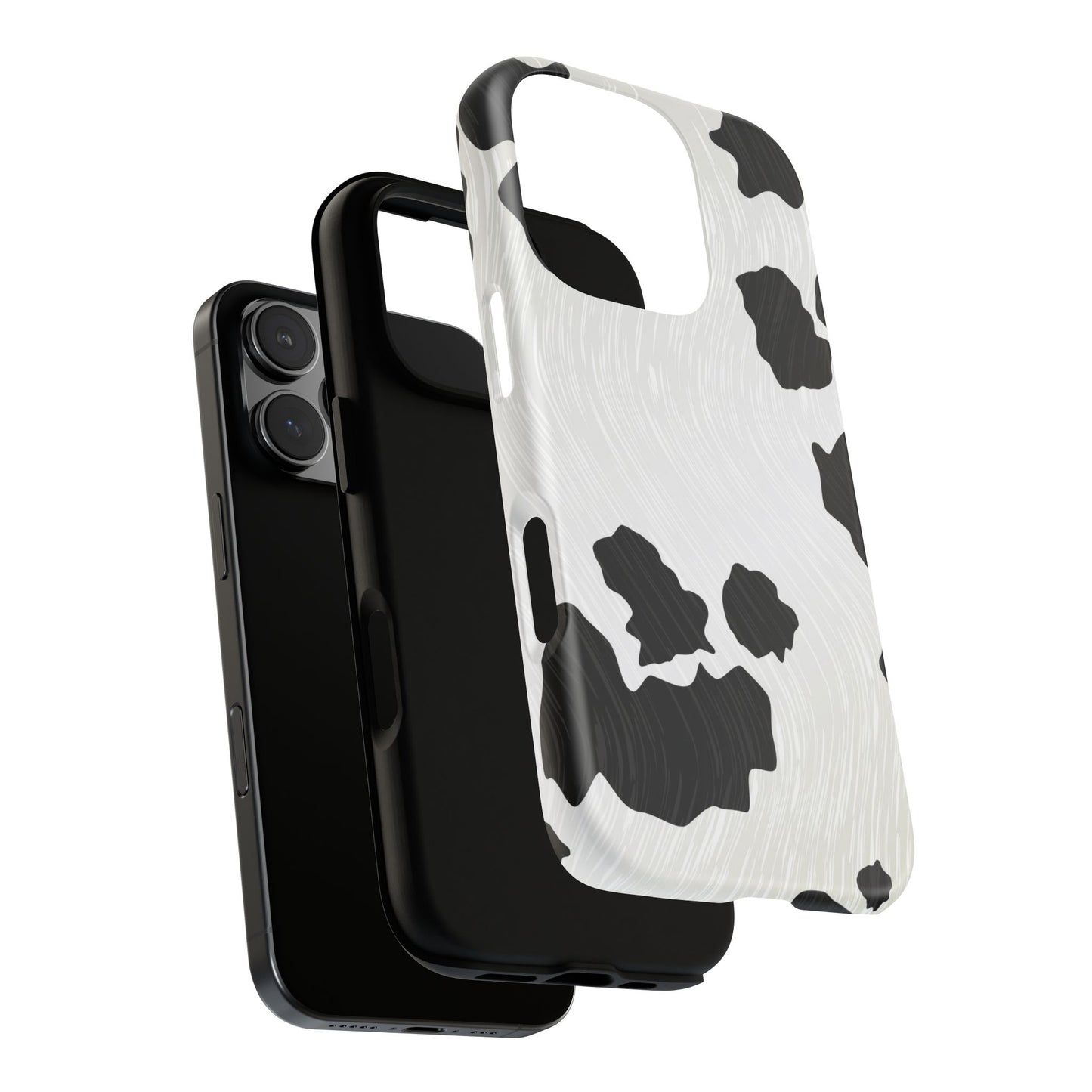 Phone Case, Cow Print Tough Case for iPhone/Samsung, Animal Print Protective Cover, Farmhouse Chic Accessories, Cow Lover Gifts