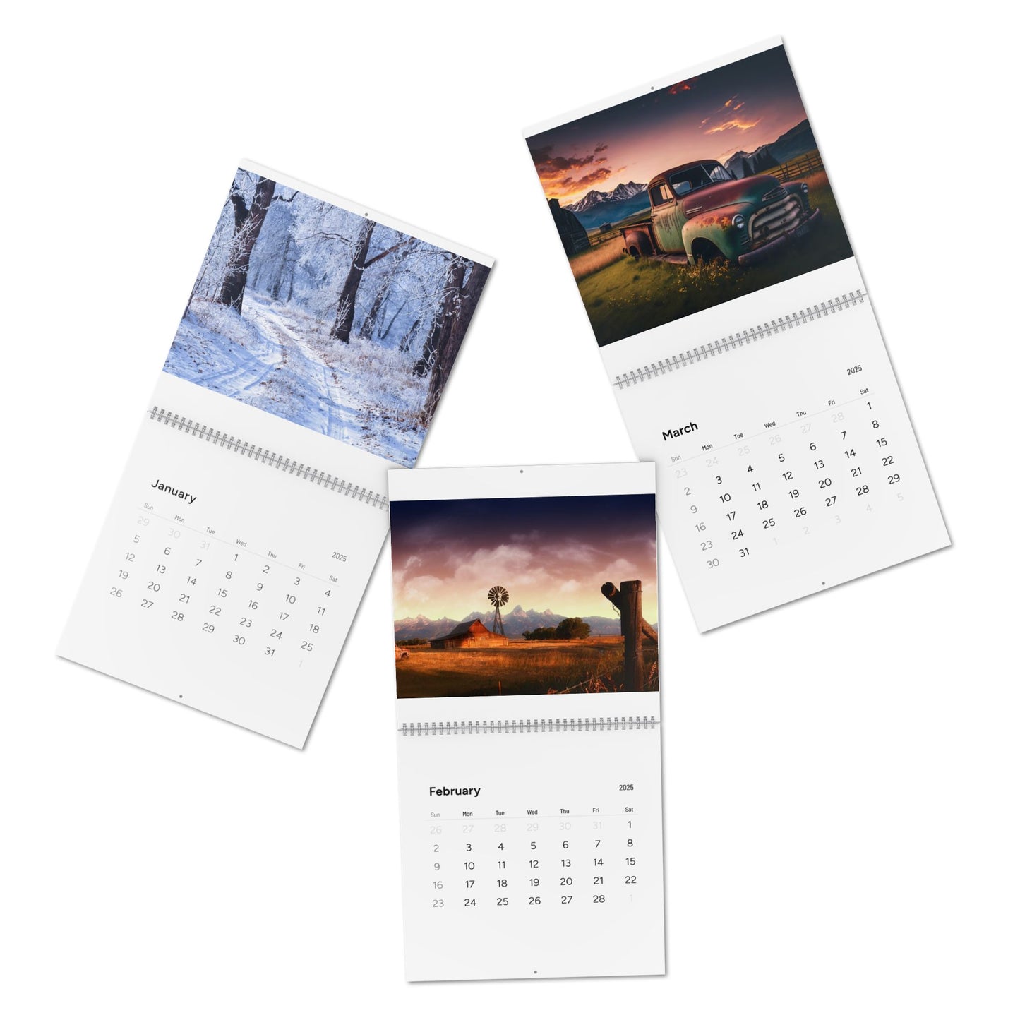 2025 Farm Ranch Calendar - Rustic Farmhouse Photography, Country Life Wall Decor, Perfect Gift for Farmers Animal Lover