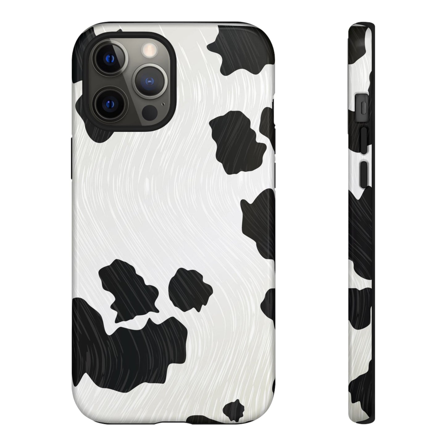 Phone Case, Cow Print Tough Case for iPhone/Samsung, Animal Print Protective Cover, Farmhouse Chic Accessories, Cow Lover Gifts