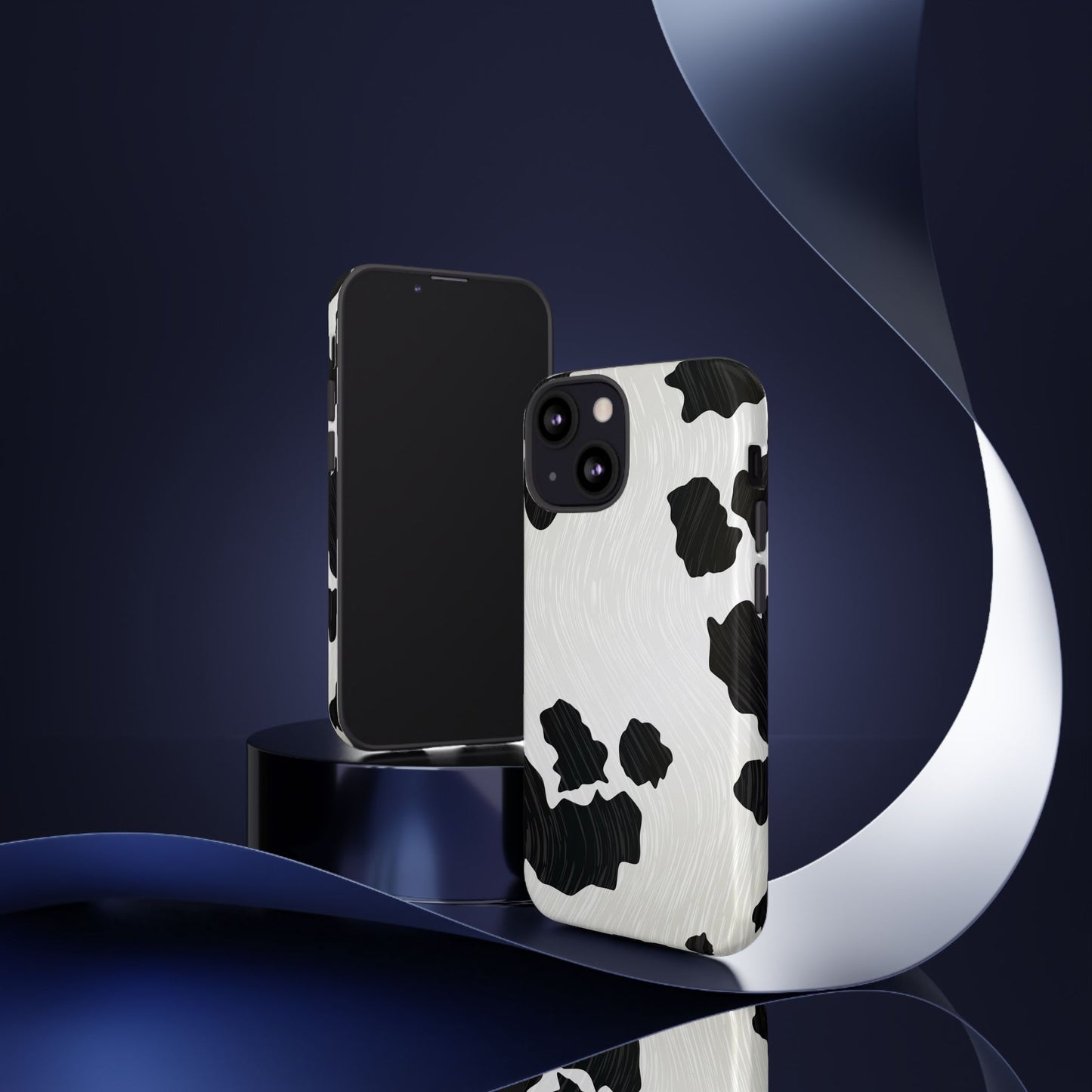 Phone Case, Cow Print Tough Case for iPhone/Samsung, Animal Print Protective Cover, Farmhouse Chic Accessories, Cow Lover Gifts