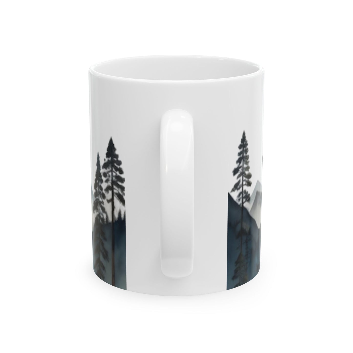 Nature-Inspired Mug | Forest and Mountain Coffee Cup | Hiking Adventure Gift | Wilderness Enthusiast Ceramic Mug (11oz, 15oz)