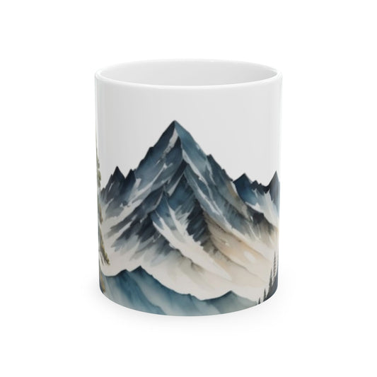 Nature-Inspired Mug | Forest and Mountain Coffee Cup | Hiking Adventure Gift | Wilderness Enthusiast Ceramic Mug (11oz, 15oz)