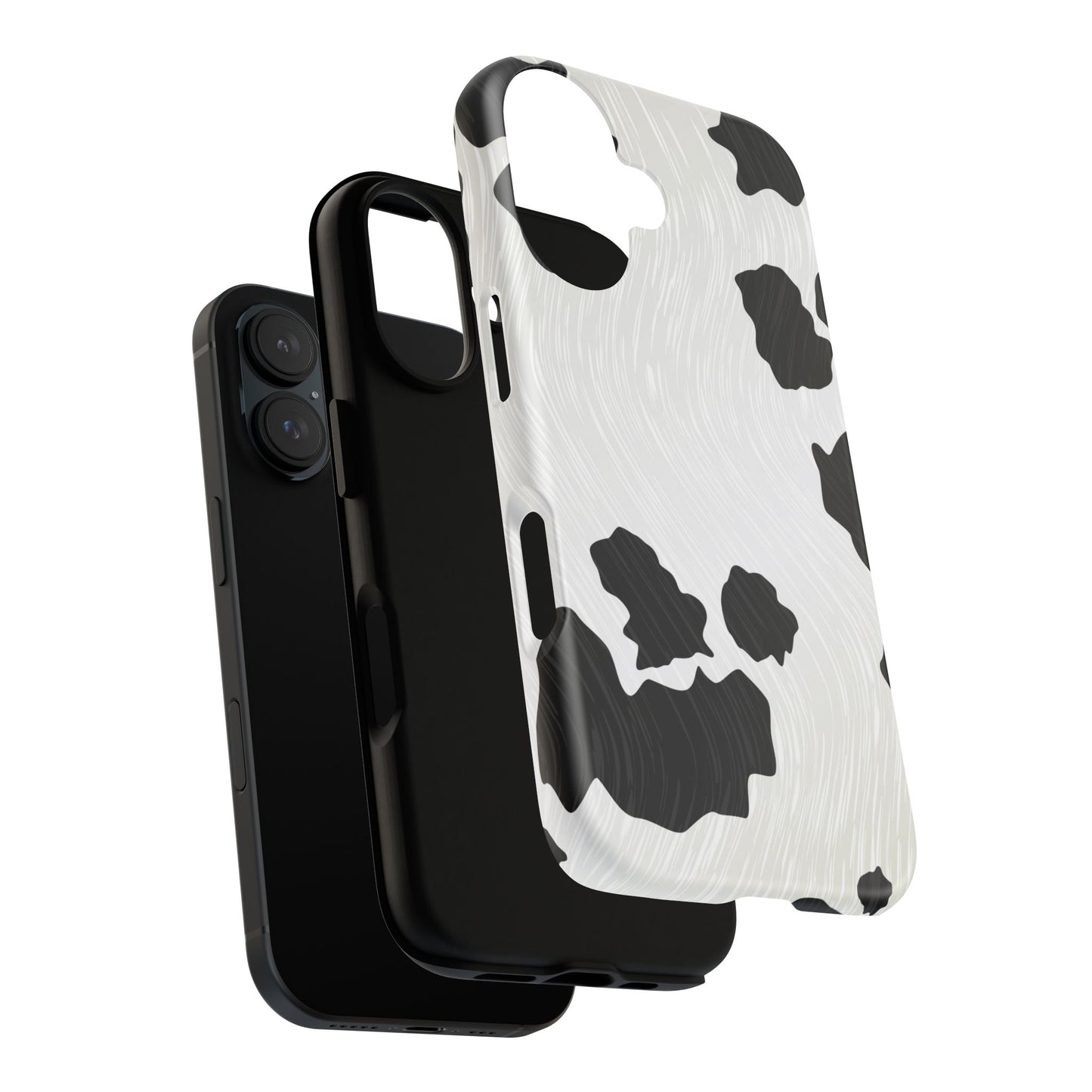 Phone Case, Cow Print Tough Case for iPhone/Samsung, Animal Print Protective Cover, Farmhouse Chic Accessories, Cow Lover Gifts