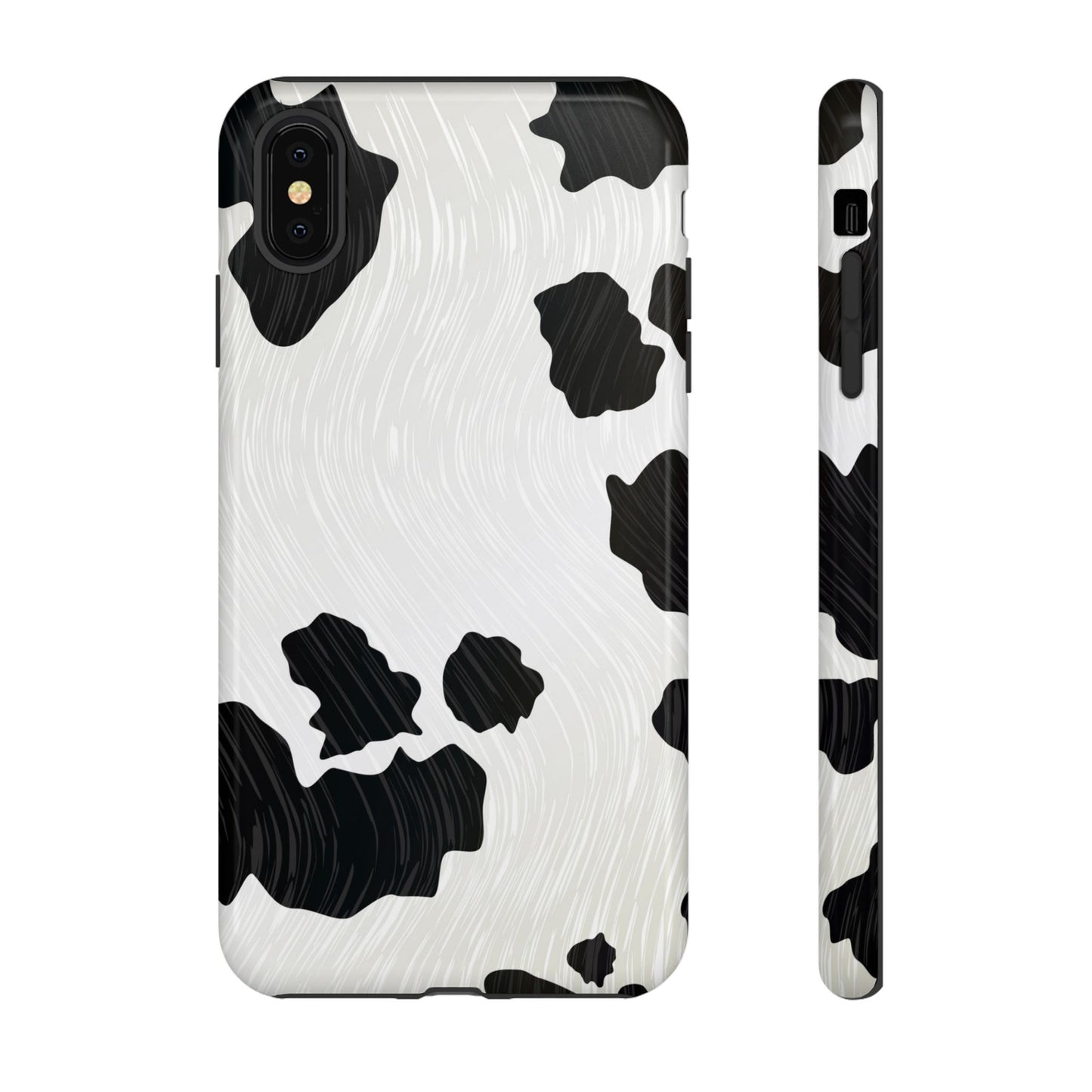 Phone Case, Cow Print Tough Case for iPhone/Samsung, Animal Print Protective Cover, Farmhouse Chic Accessories, Cow Lover Gifts