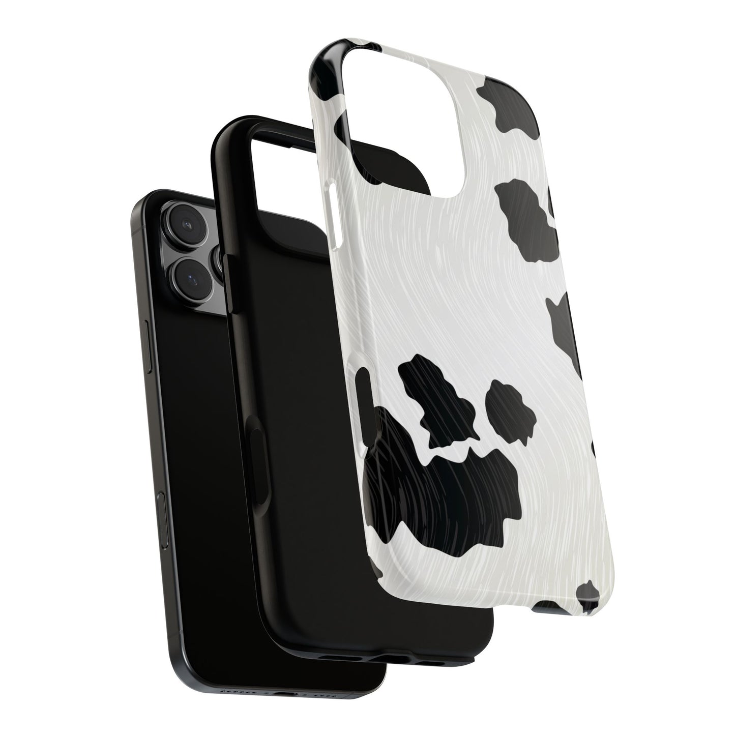 Phone Case, Cow Print Tough Case for iPhone/Samsung, Animal Print Protective Cover, Farmhouse Chic Accessories, Cow Lover Gifts