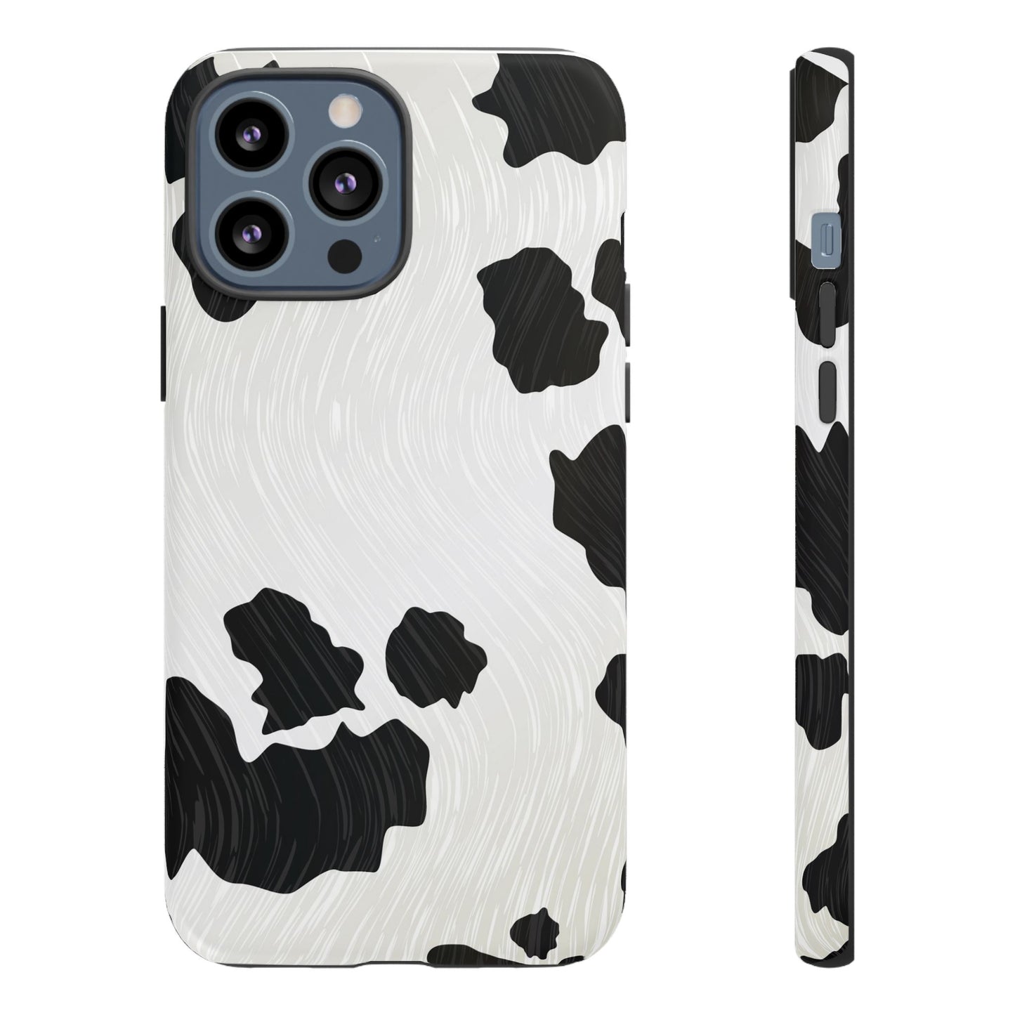 Phone Case, Cow Print Tough Case for iPhone/Samsung, Animal Print Protective Cover, Farmhouse Chic Accessories, Cow Lover Gifts