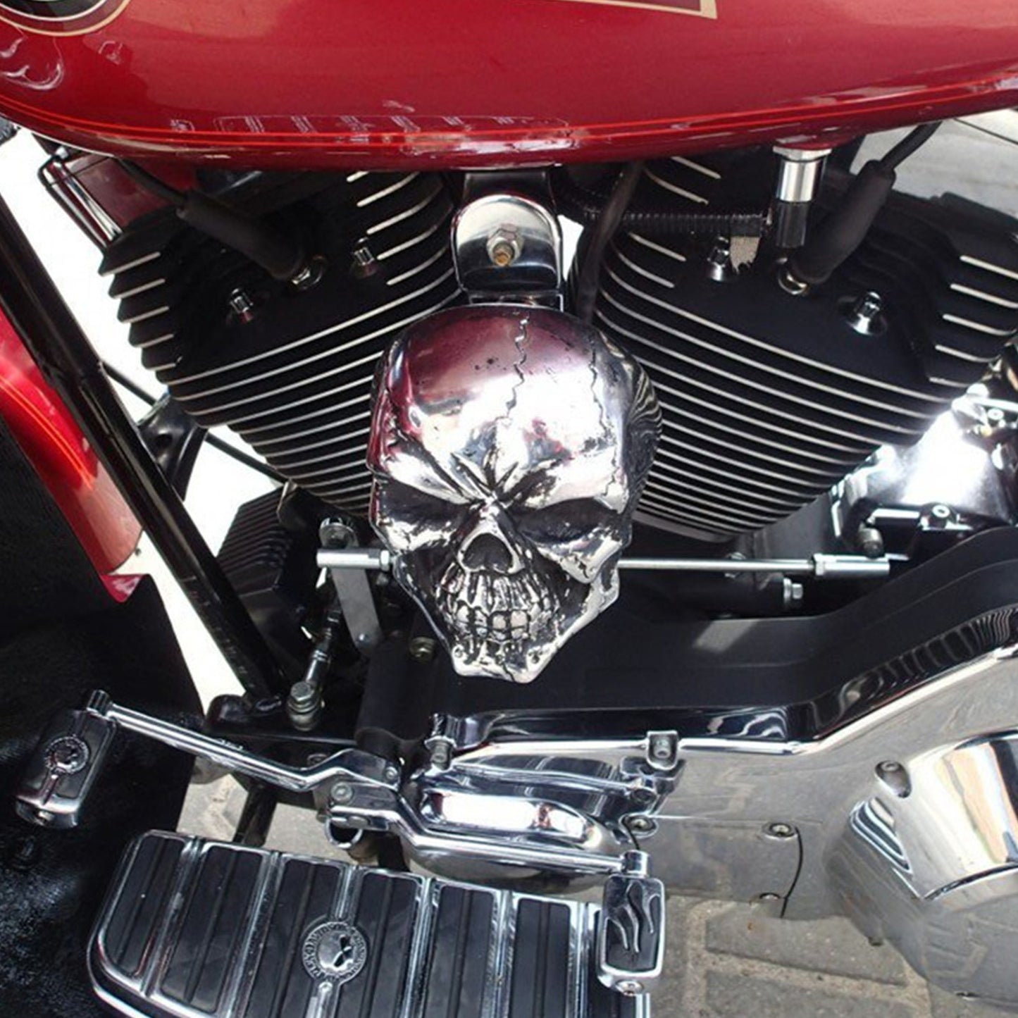 Punk Style Skull Motorcycle