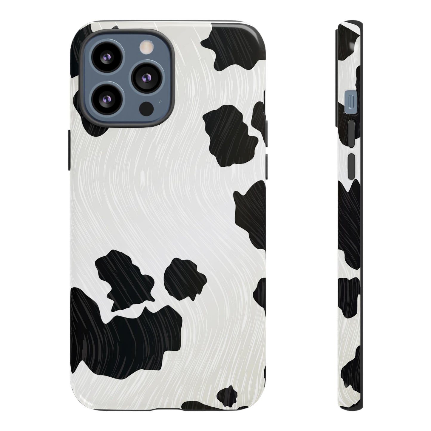 Phone Case, Cow Print Tough Case for iPhone/Samsung, Animal Print Protective Cover, Farmhouse Chic Accessories, Cow Lover Gifts