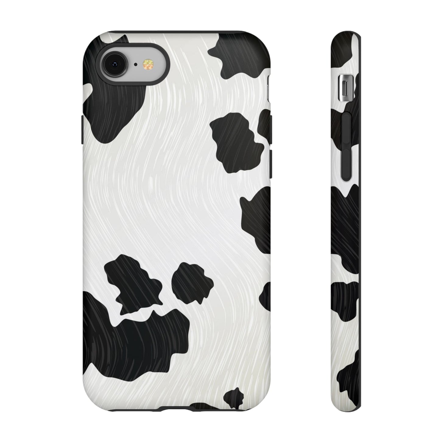 Phone Case, Cow Print Tough Case for iPhone/Samsung, Animal Print Protective Cover, Farmhouse Chic Accessories, Cow Lover Gifts