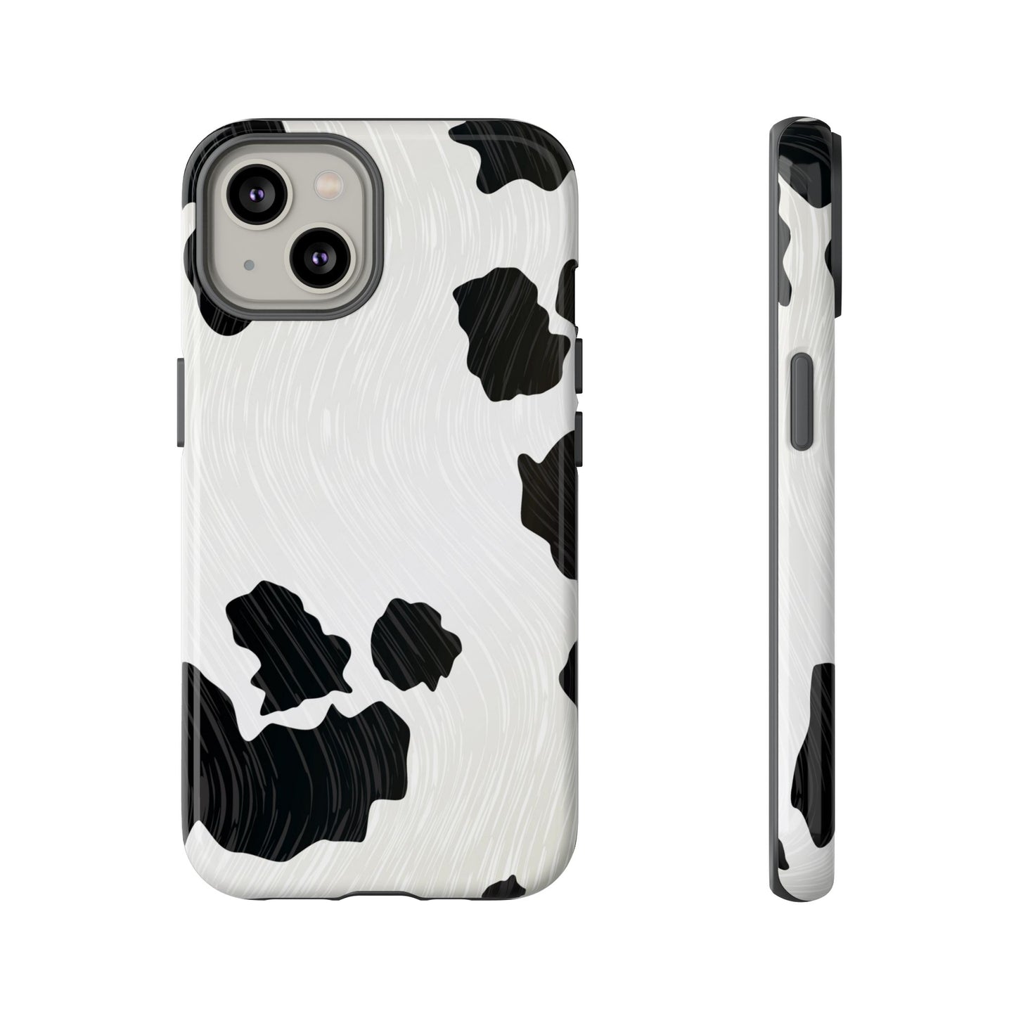 Phone Case, Cow Print Tough Case for iPhone/Samsung, Animal Print Protective Cover, Farmhouse Chic Accessories, Cow Lover Gifts