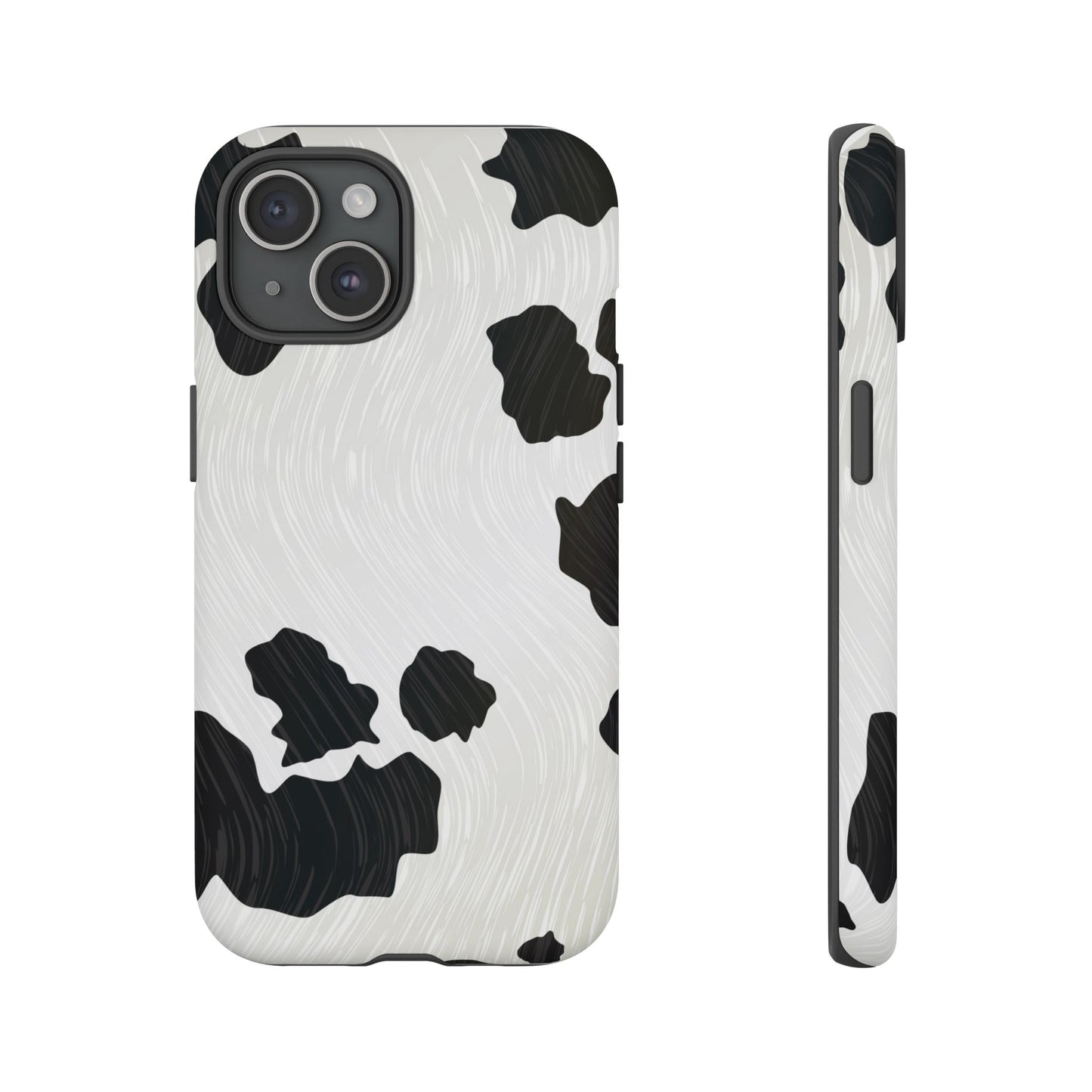 Phone Case, Cow Print Tough Case for iPhone/Samsung, Animal Print Protective Cover, Farmhouse Chic Accessories, Cow Lover Gifts