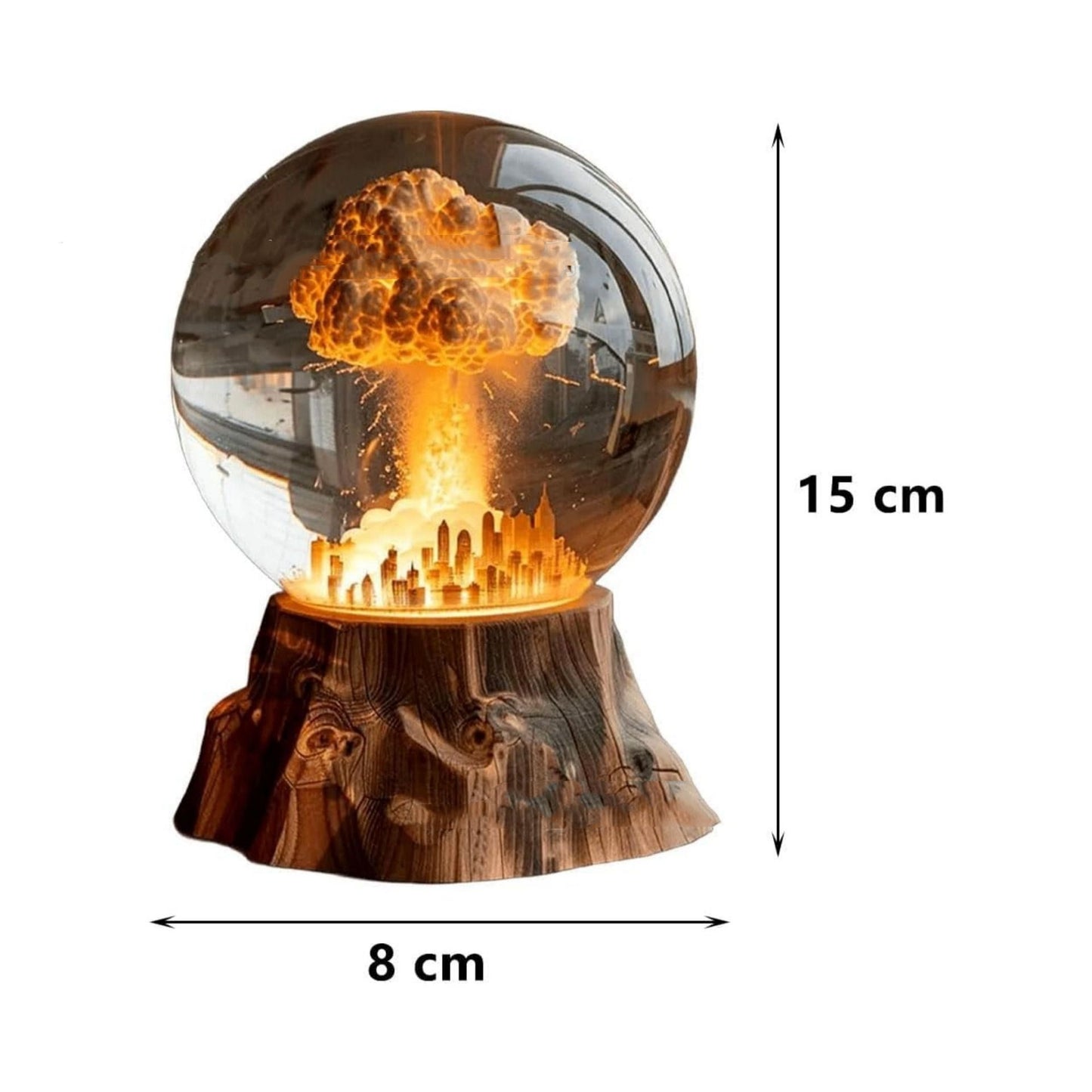 Atomic Bomb Explosion Lamp, Nuclear Explosion Lamp, 3D Mushroom Cloud Explosion Night Light, Atomic Bomb Model Atmosphere Lamp, LED Resin Night Light, Beside Lamp, Desk Lamp, Table Lamp