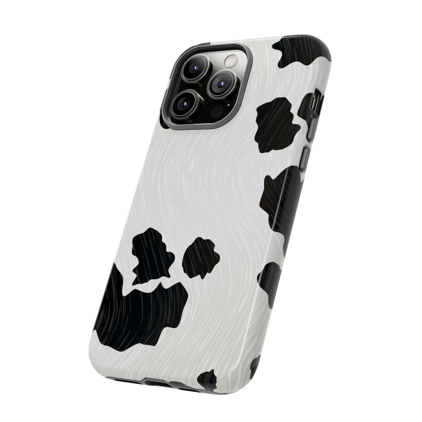 Phone Case, Cow Print Tough Case for iPhone/Samsung, Animal Print Protective Cover, Farmhouse Chic Accessories, Cow Lover Gifts