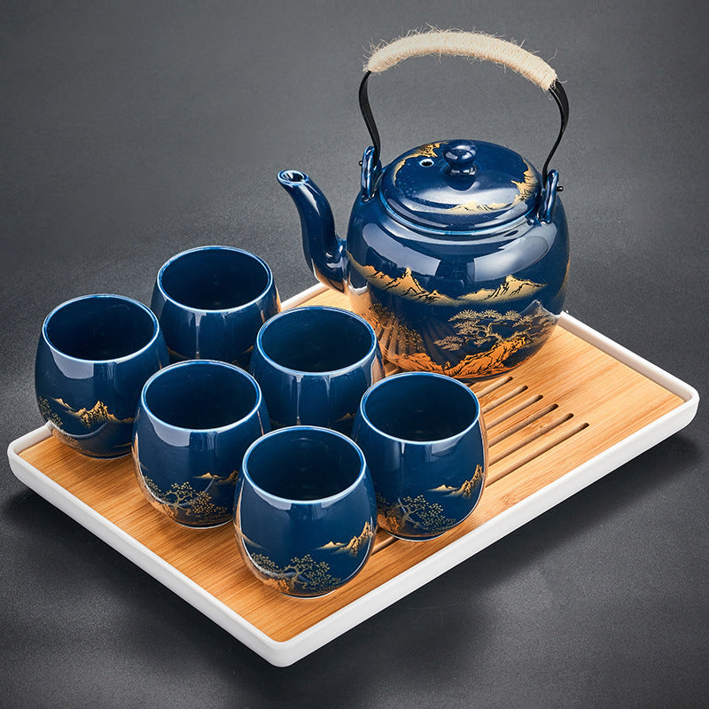 Ceramic Kettle Tea Cup Complete Set