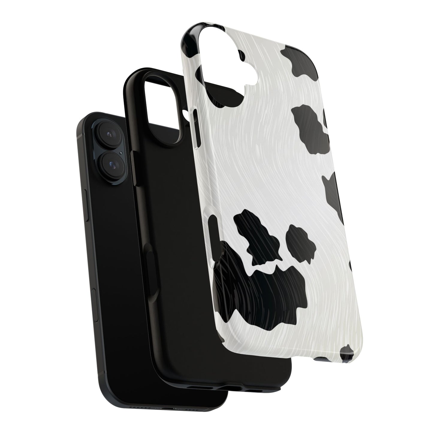 Phone Case, Cow Print Tough Case for iPhone/Samsung, Animal Print Protective Cover, Farmhouse Chic Accessories, Cow Lover Gifts