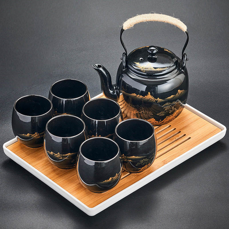 Ceramic Kettle Tea Cup Complete Set