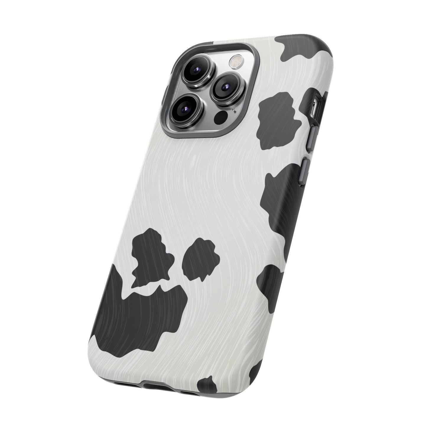 Phone Case, Cow Print Tough Case for iPhone/Samsung, Animal Print Protective Cover, Farmhouse Chic Accessories, Cow Lover Gifts