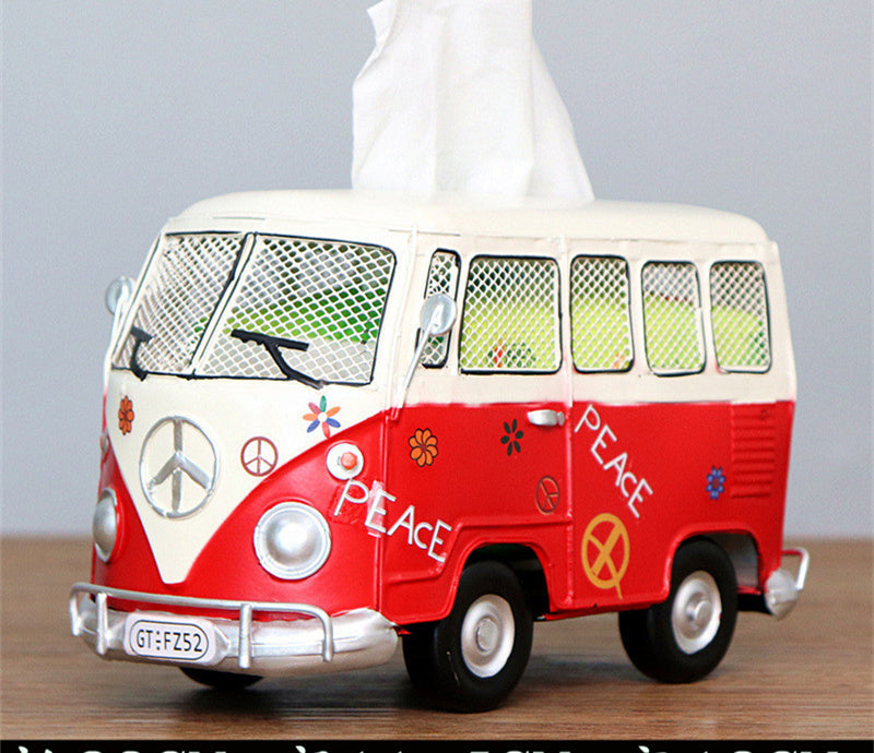 Creative Industrial Wind Bus Tissue Box