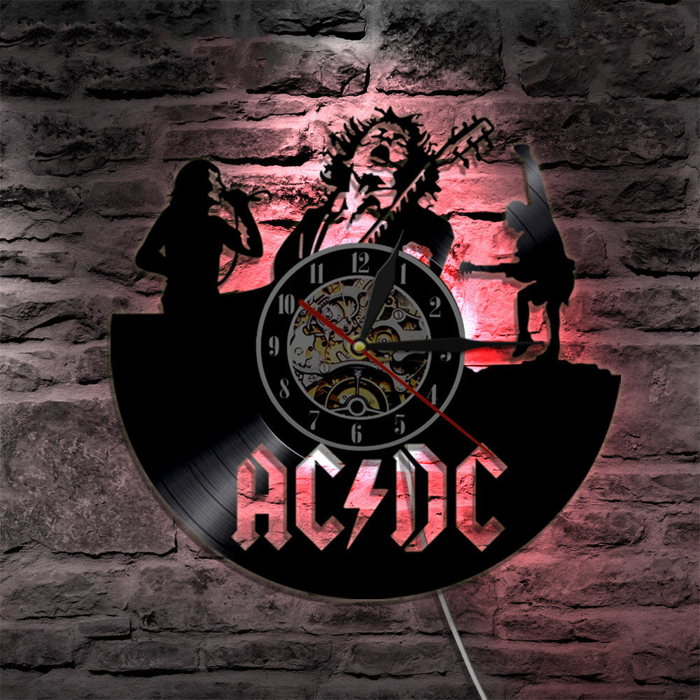 AC/DC Vinyl rock wall clock