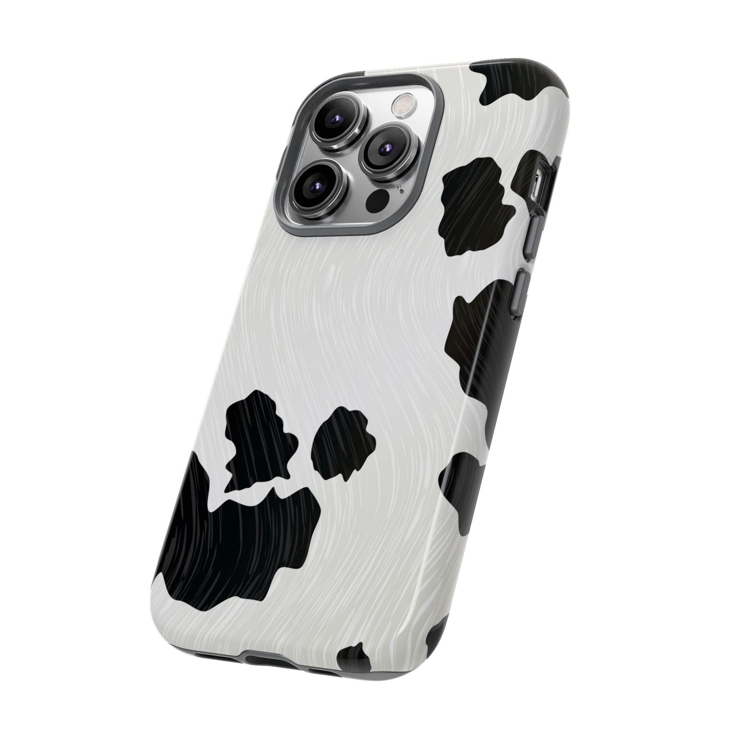 Phone Case, Cow Print Tough Case for iPhone/Samsung, Animal Print Protective Cover, Farmhouse Chic Accessories, Cow Lover Gifts