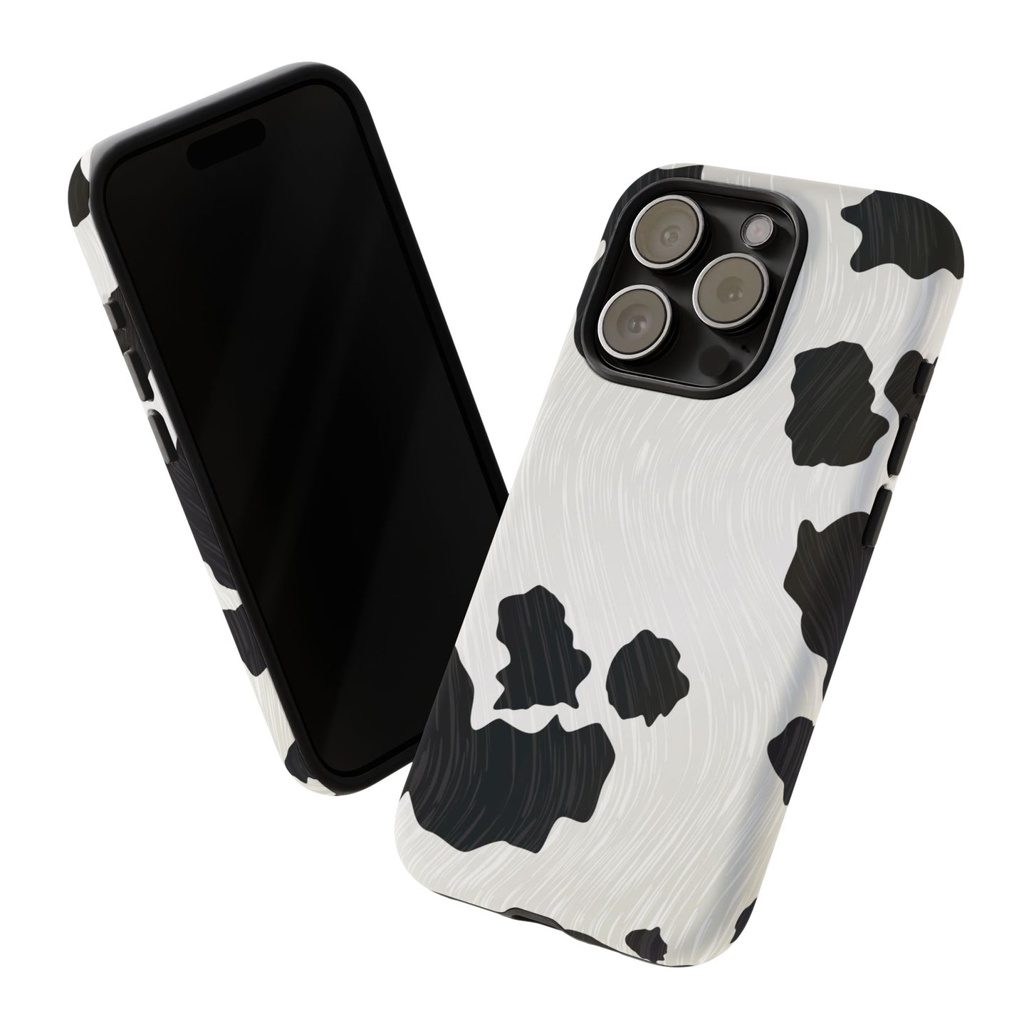 Phone Case, Cow Print Tough Case for iPhone/Samsung, Animal Print Protective Cover, Farmhouse Chic Accessories, Cow Lover Gifts