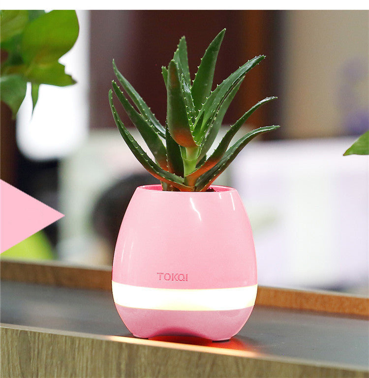 Touch-sensitive music vase desktop audio flower pot